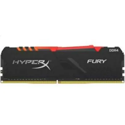 Memória HyperX Fury RGB 8GB 3000MHz CL15 | R$ 280
