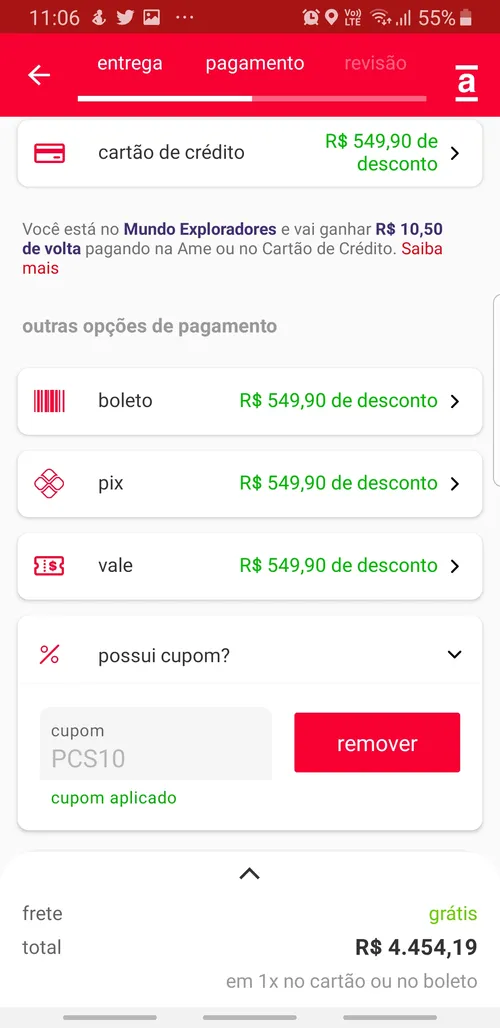 Imagem na descrição da promoção