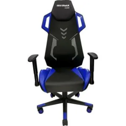 R$ 809,10 Cadeira Gamer MX10 Giratoria Preto/Azul - Mymax