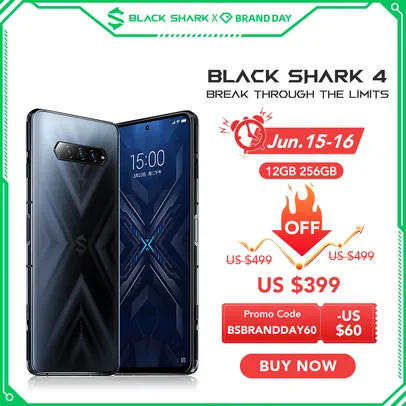 Smartphone Black Shark 4 5g Global Version Snapdragon 870 + Cooler