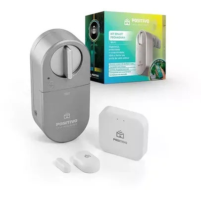 [AME R$246] Kit Smart Fechadura Wi-Fi Positivo Casa Inteligente Conexão Bluetooth 5.0