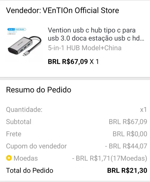 Imagem na descrição da promoção