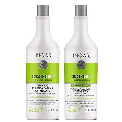 Inoar Kit Shampoo e Condicionador CicatriFios Plástica Capilar 1L