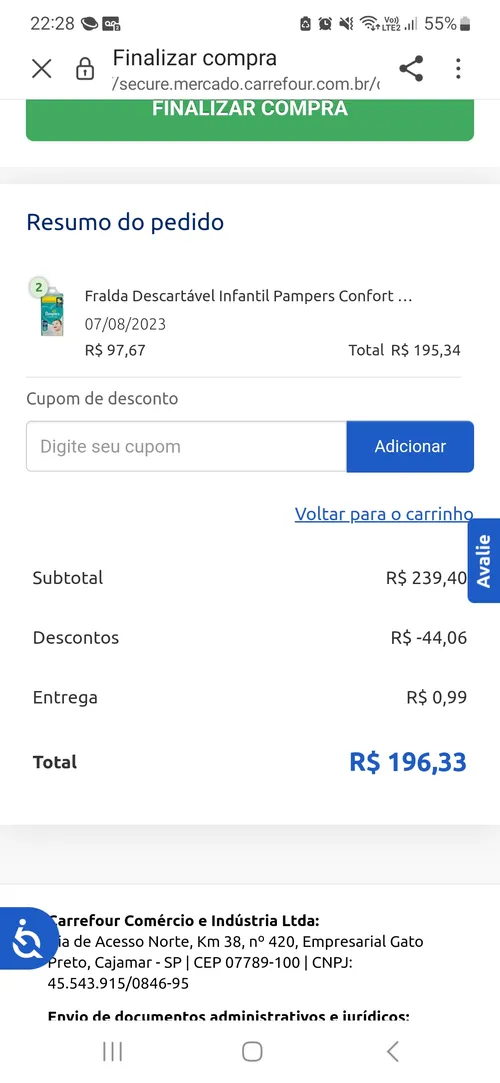 Imagem na descrição da promoção