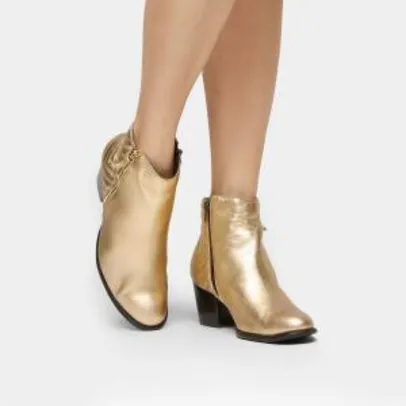 Bota Couro Cano Curto Shoestock Matelassê Feminina -  Tam. 33 | R$100