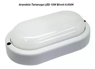 Arandela LED Tartaruga 15W Luz Branco Frio Bivolt