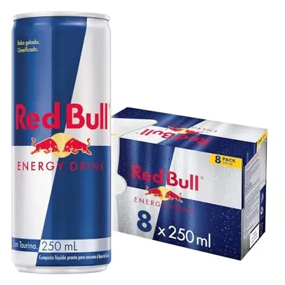 ( 2x pack 16unid) Pack de 8 Latas Red Bull Energético, Energy Drink, 250ml