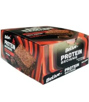 Protein Brownie Double Chocolate Sem Açúcar Belive Display | 10 unid de 40g | R$40