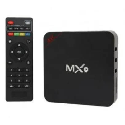 Smart TV Box JLY Android 7.1 MX9 4K Preto - R$109
