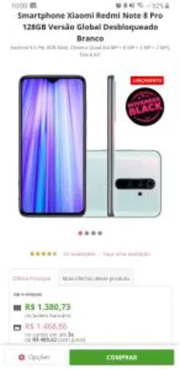 Smartphone Xiaomi Redmi Note 8 Pro 128GB | R$1.381