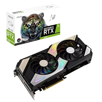 Placa de Vídeo ASUS - GeForce KO-RTX 3060, V2 OC Gaming, LHR, 12 GB GDDR6, Ray Tracing, DLSS, RGB