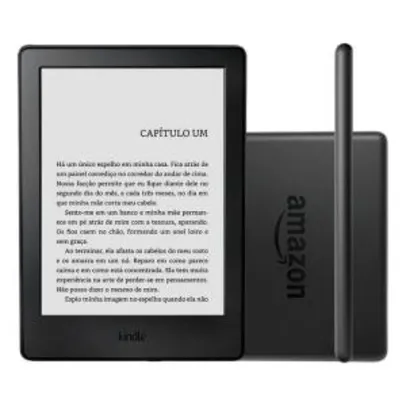 E-reader Amazon Kindle 8ª Geração Preto 4GB com Tela Touchscreen de 6" e Wi-Fi - R$197
