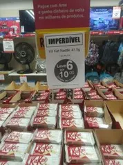 6 kit Kat por 10 Lojas americanas