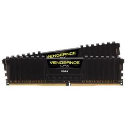 Memória Corsair Vengeance LPX 16GB (2x8GB) 3200Mhz DDR4 C16 Black | R$505
