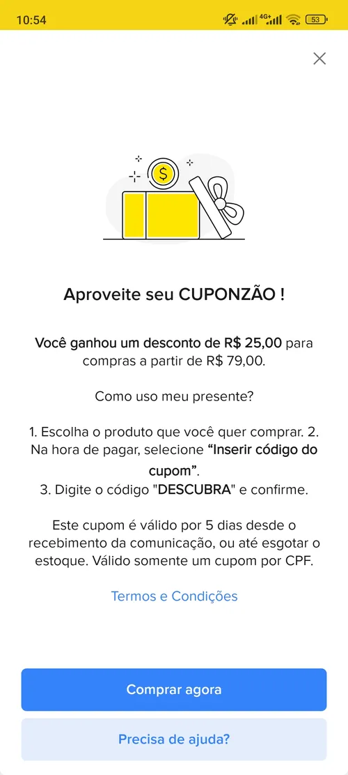 Imagem na descrição da promoção