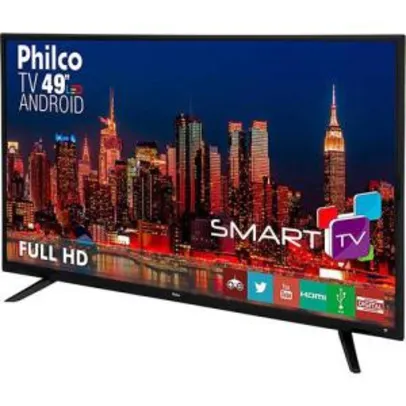 Smart TV LED 49" Philco PH49F30DSGWA Full HD com Conversor Digital 2 HDMI 2 USB Wi-Fi - R$1417