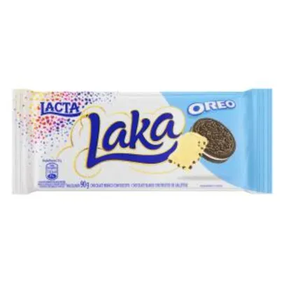 6 barras Chocolate LAKA com Oreo 90g R$16