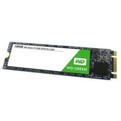 SSD WD Green, 120GB, M.2, Leitura 545MB/s | R$160