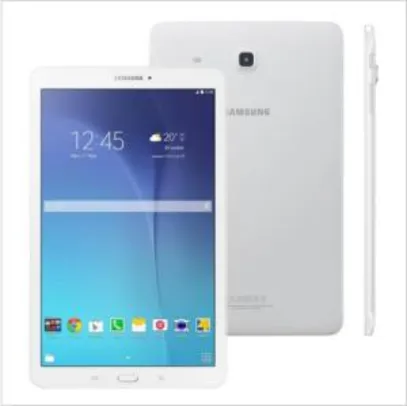 Tablet Samsung Galaxy Tab E 9.6 Wi-Fi SM-T560 com Tela 9.6”, 8GB, Câmera 5MP, GPS, Android 4.4, Processador Quad Core 1.3 Ghz - Branco  R$ 584