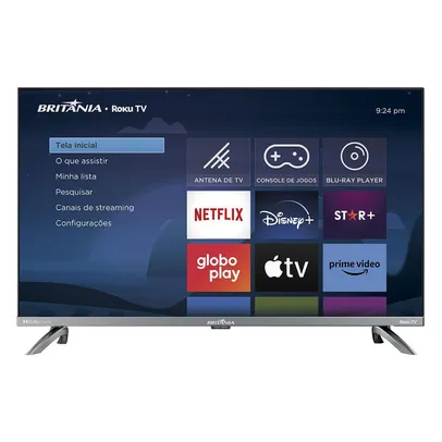 Smart Tv 32” Britânia BTV32G7PR2CSGBLH LED Dolby Audio Bivolt