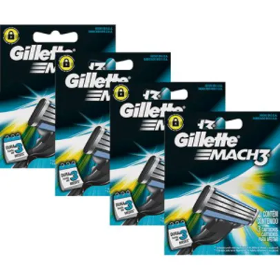 [Sou Barato] Carga Gillette Mach3 com 12 Unidades - R$ 36