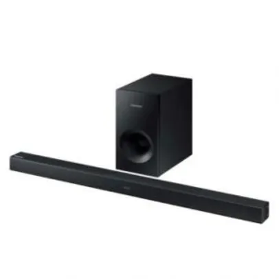 Soundbar Samsung 130W RMS, 2.1 Canais DTS, Sem Fio com conexão Bluetooth,USB,MP3,TV Sound Connect, Wireless Subwoofer 5.25",Bass RefleX - HW-K360/ZD