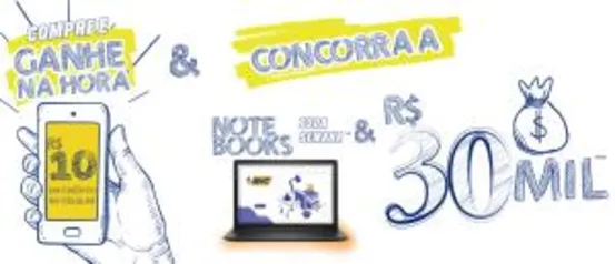 Compre produtos Bic e ganhe R$10,00 em crédito no celular + concorra a prêmios