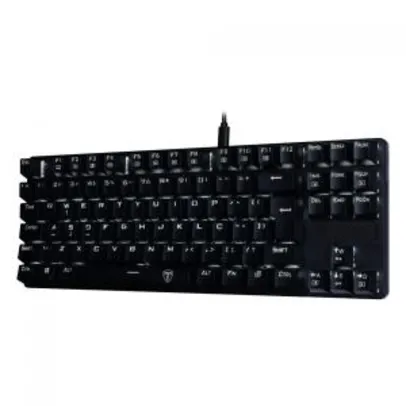 Teclado Gamer Mecânico T-Dagger Bora Single, Switch Blue, ABNT2, Led White, T-TGK313-BL