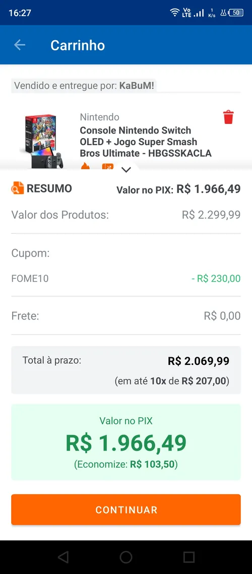 Imagem na descrição da promoção