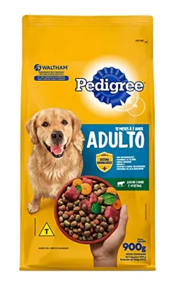 Ração Pedigree Carne e Vegetais Para Cães Adultos Raças Médias e Grandes 900g