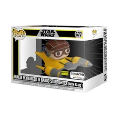 Funko Pop! Ride Super Deluxe: Star Wars Hyperspace Heroes - Anakin in Naboo Sarfighter with R2-D2, Amazon Exclusive (importado)