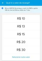 [CLARO] 1GB de bônus na recarga a partir de R$15 pelo MERCADO PAGO