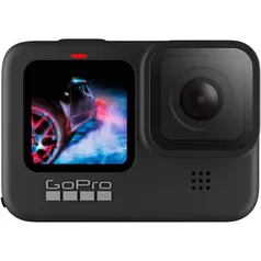 Câmera GoPro HERO9 Black à Prova D'água com lcd Frontal Vídeo em 5K Foto de 20 mp Transmissão Ao Vivo em 1080p Webcam Hypersmooth 3.0