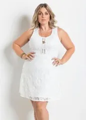 Vestido de Renda Branco Plus Size R$30