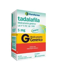 Tadalafila Diário 5mg c/ 30 Comprimidos Genérico Eurofarma