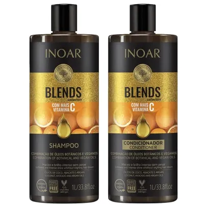 [Recorrência] 2 x 1 Litro Inoar Kit Shampoo e Condicionador Blends Vitamina C 1L