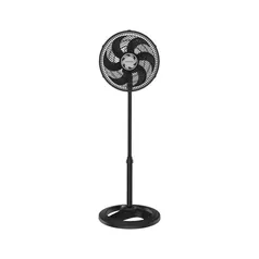 Ventilador De Coluna Preto 30cm Turbo 6 Pás Oscilante Ventisol 220V