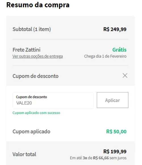 Imagem na descrição da promoção