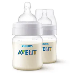 Kit 02 Mamadeiras Anticólica 125Ml 0M + Philips Avent