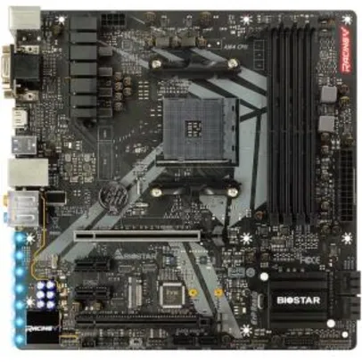 Placa Mãe Biostar Racing B450GT3, Chipset B450, AMD AM4, mATX, DDR4 R$ 649