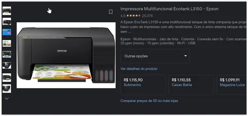 Imagem na descrição da promoção