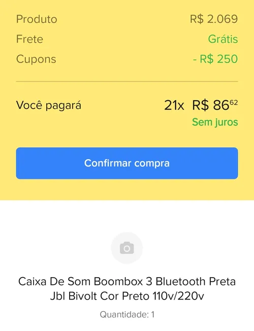 Imagem na descrição da promoção