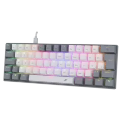 Teclado Mecânico Gamer SuperFrame Crepz, Rainbow, Switch Outemu Blue, ABNT2, White/Grey, SF-CREPZ-RA