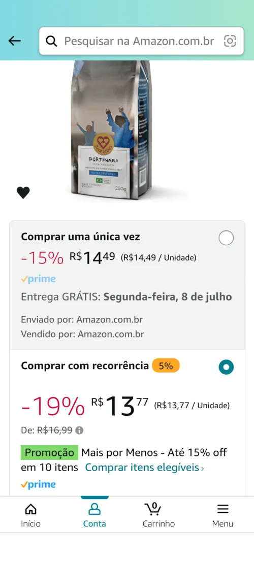 Imagem na descrição da promoção