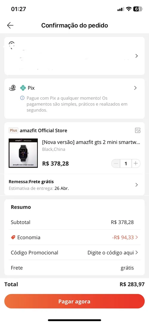 Imagem na descrição da promoção