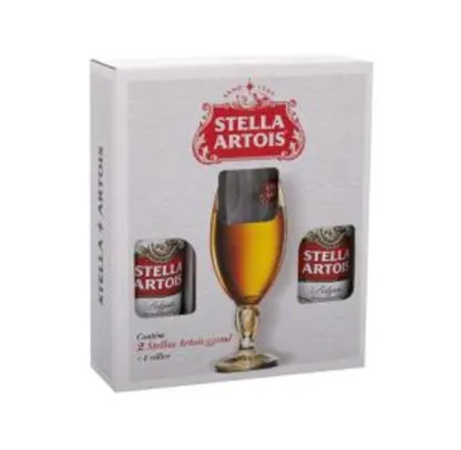 Kit Cerveja Stella Artois Lager 2 Unidades 550ml - com Cálice | R$24