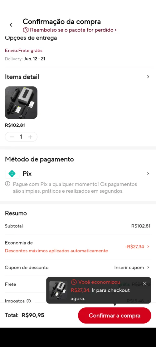 Imagem na descrição da promoção