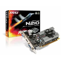 Placa de Vídeo N210 MSI NVIDIA GeForce, 1GB DDR3 - N210-MD1G/D3
