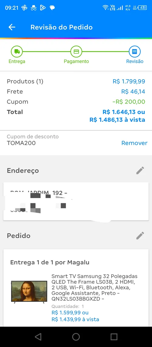 Imagem na descrição da promoção