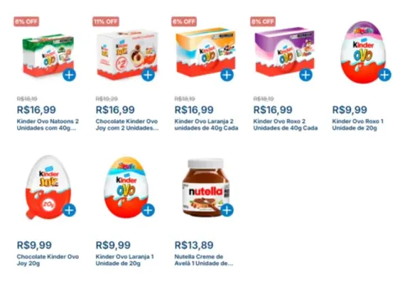 [Cashback de até R$25 kinder] Kinder Ovo Natoons/Joy e etc 2 Unidades com 40g Cada